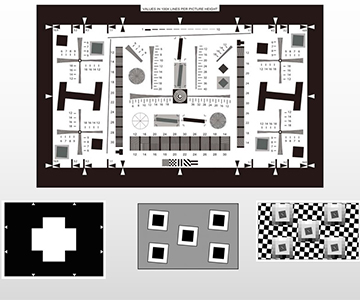 Resolution distortion test chart card